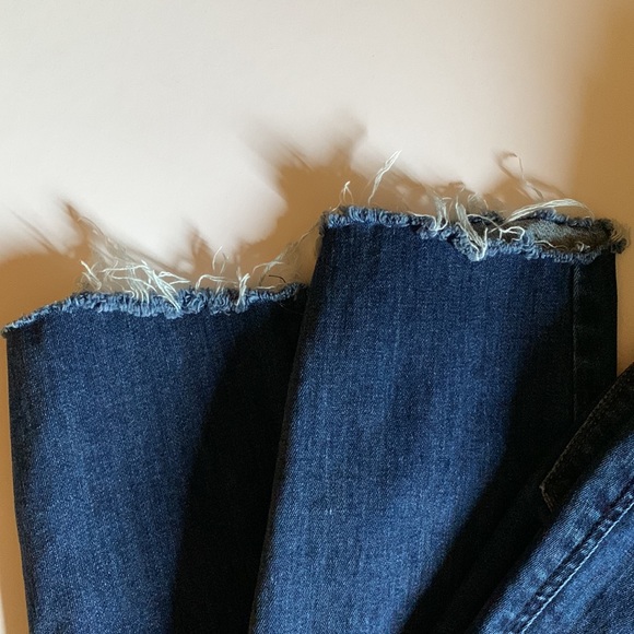 Tricot Button Fly Distressed Hem Jeans - Picture 8 of 9
